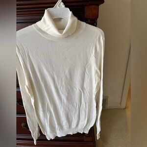 Ann Taylor Elegant Cream Turtleneck Sweater